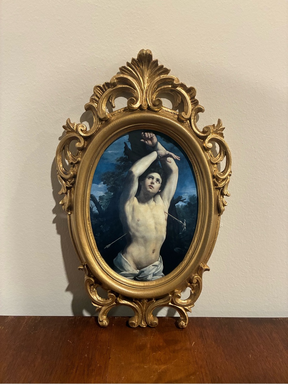Saint Sebastian Ornate Gold Framed Print Guido Reni 7x11 Italian Baroque Art